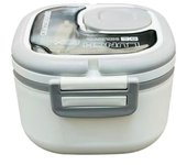 Plastic Student Lunch Box Large Capacity with Cutlery Sauce Box Microwavable Insulated Lunch Box