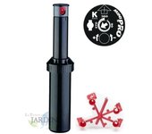K RAIN Aspersor de riego KRain Minipro 1/2'' | Alcance 5,1 a 9,1 m | Aspersor ajustable profesional
