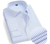 Business Dress Shirt Men's Long-sleeve Autumn Spring Fashion Solid Casual Formal White Work Office Simple Basic Brand Man Clothe
