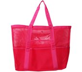 Women's Transparent Mesh Shopping Totes Fashion Light and Versatile Large-capacity Portable Handbag Beach Mesh Bag Shoulder Bag