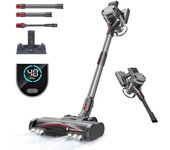 Aspiradora inalámbrica Maircle S3-MATE B, con base de carga 2 en 1, 40 minutos de autonomía, succión de potencia de 30kPa, pantalla de control LED, para suelos duros, alfombras y pelo de mascotas