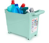 Plastic Forte - Cesta Organizadora con Ruedas Nº 3. Ideal Bajo Fregadero. Verde