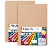 Fieltro para Manualidades, Fieltro de Colores, Suave y Flexible, Material para Costura, Telas Patchwork, Ideal para proyectos DIY, artesanía o decoración, 40x60cm - m-office (marrón claro, 20 uds)