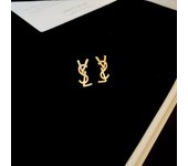 Gold Color Matte Texture Metal Retro Luxury Brand Earrings For Women Girls Fashion Party Trend Party Jewelry Gifts Earrings 2024