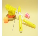 Bottle Brush Head, Silicone Pacifier Brush, Straw Brush, Cleaning Bottle Rinse, Cleaning Brush Set