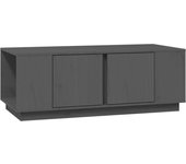 vidaXL Mesa de centro de madera maciza de pino 110x50x40 cm Natural, Blanco, Gris Mesita de Salón o Comedor o Auxiliar Mesa de Café Meuble Salón