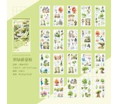 JIANQI 20 Sheets PET scenery Stickers book girl Theme Decorative handmade Scrapbooking Material Diary Album Craft Supplies