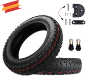 Kit 10 Pulgadas Tubeless Offroad Todoterreno Patinete Eléctrico Xiaomi M365 / Pro 2 / 1S / Essential / Mi Scooter 3 Lite / Cecotec Bongo Serie A con Válvula - Cubiertas Neumáticos 10x2-6.1, No necesita Cámara de Aire