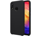 Tumundosmartphone Funda Silicona Líquida Ultra Suave para Xiaomi Redmi Note 7 color Negra
