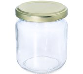 Bote de cristal 212 ml con tapa dorada | Gran Velada: ideal para cremas caseras y cosmética DIY, resistente y versátil, hecho en España. ¡Crea tus propias creaciones únicas!