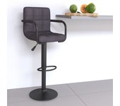 vidaXL Taburete de cocina tela gris topo