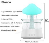 Rain Cloud Electric Air Humidifier 300ml Aroma Diffuser Zen Rain Water Drops Colorful Night Light Humidifier for Home Gift