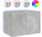 vidaXL Mueble de TV de pared con luces LED 60x35x41 cm, Mueble de Salon, Mueble TV, Mueble TV salon, Mesa de TV, Mueble tele