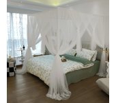 Bed Canopy for Twin Queen King Canopy Bed Four Corner Post Curtains Elegant Mosquito Net for Girls Screen Netting Canopy Curtain