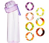 Flavored Water Bottle With 7 Flavour Pods Air Water Up Bottle Frosted Black 650ml Air Starter Up Set Water Cup For Camping Sport Kr
