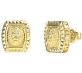 Guess Pendientes Hombre Lion King De Acero Dorado
