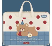 Peanuts White Dog Funda para portátil de Piel Óptica, hasta 14 pulgadas, Bolsa protectora portátil con Cremallera