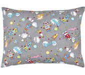 Funda de almohada infantil de algodón estampado, funda de almohada tipo sobre, funda de almohada infantil, funda de almohada de viaje, adecuada para varios tamaños