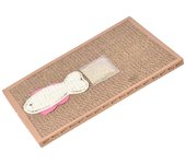 UNUSUAL- 2 Set de Rascador para gatos de cartón 24*39*2cm , Diseño texturizado para arañar, resistente y reversible, Cartón rascador de doble cara para gatos, Tablero reversible para gatos, Juego de gatos, Dos piezas ( BPS-1853)