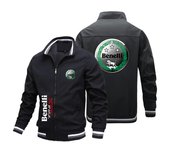 Fashion casual windproof men bomber brand Benelli logo  jacket oversize Harajuku outdoor riding biker2024