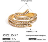 Anillo de acero inoxidable Chapado en PVD para mujer, joyería de alta calidad, Estilo Vintage, mariposa lisa, resistente al agua  Anillo abierto de mariposa para mujer, anillo geométrico de acero inoxidable, joyería de fiesta francesa exquisita