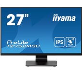 Monitor iiyama ProLite T2752MSC-B1 de 27" 1920x1080, táctil FHD IPS de 16:9, 5 ms, 60 Hz, HDMI, DP, USB, Negro