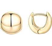 Pendientes Huggie Ultra Gruero de Plata Esterlina 925 Chapado en Gold 14K | Pendientes de AroMini para Mujer | Pendientes de Aro-Pequeños Chapayos en Oro