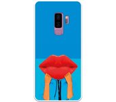 Funda compatible con Samsung Galaxy S9 Plus - Beso fondo Azul