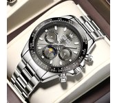 OLEVS 6654 Top Brand Men's Watches Classic Fashion Automatic Mechanical Watch for Man Complete Calendar Moon Phase Waterproof