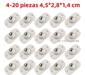 4-20Pcs Self Adhesive Caster Mini Swivel Wheels Stainless Steel Universal Wheel 360° Rotation Pulley for Furniture Trash Can