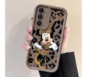 Disney Leopard Patterned Minnie Phone Case for Samsung Galaxy A73 A54 A55 A14 A22 A32 A23 A25 A33 A53 A52 A35 A34 A24 A15 Cover
