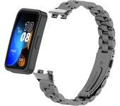 Metal band for Huawei Smart Band 10 9 8 solid metal tri-bead stainless steel band for Huawei Band 10 9 8 replacement band