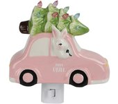 Luz de noche de conejito de Pascua, decoraciones de Pascua, luces de noche de conejito conduciendo en automóvil que se enchufan a la pared, linda lámpara de noche de conejito