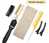 Dry And Wet Straight Hair Curling Copper Comb Bangs Straight Hair Electric Heating Curling Comb Hair Comb