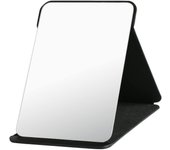 Espejo Plegable, Espejo De Maquillaje Plegable, Espejo De Viaje Portátil De Cuero De PU, Espejo De Maquillaje con Soporte Ajustable, Negro Grande Y Extra Grande, Incluyendo Negro, Blanco, Rosa