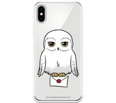 Funda original compatible con iPhone X o XS con un diseño de Harry Potter Hedwig