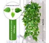 Artificial Hanging Plant Fake Ivy Leaves Vine 105cm/41in Clover Plant Greenery for Window Porch Garden Pot Indoor Outdoor Decor
