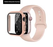 Glass+Case+Strap for Apple Watch Band 45mm 44mm 41mm 40mm 38mm 42mm Screen Protectors for Apple IWatch Series 9 8 7 6 SE 5 3 4
