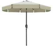 Marbueno Sombrilla Acero 8 Varillas D300 cm Polyester Beige Jardin, Piscina y Terraza 10490