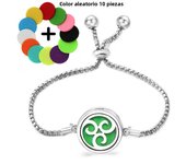 Tree Of Life Aromatherapy Bracelet Essential Oil Diffuser Perfume Locket Stainless Steel Adjustable Women Charm Bracelet Jewelry