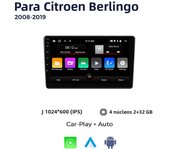 Wireless Carplay Android Auto Car Radio For Citroen Berlingo B9 Peugeot Partner 2008 - 2019 GPS autoradio WIFI FM RDS Navigation