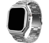 Luxury Metal Modification Kit for Apple Watch 10 46mm 42mm Stainless Steel Strap+Metal Case for Iwatch Series10 42 46mm Bracelet