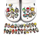 36 piezas de adornos para zapatos de personajes de la serie One Piece, para sandalias tipo zueco Crocs, accesorios de decoración, regalos