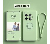 Case for OnePlus 12 Case Liquid Silicone Ring Stand Phone Shell Coque for OnePlus 12 Cover Shockproof 1+12 Bumper Back Funda