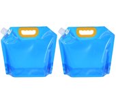 Bolsa de Agua portátil piegable de 2 piezas, contenedor de Agua para acampar de 5 L, Bolsa de Agua plegable para exteriores para senderismo, Baracoas, Deporte, picnics y festivales.