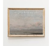 Modern Scripture Bible Verse Christian Deep Waters Vintage Ocean Isaiah 43 2 Wall Art Print Pictures For Living Room Home Decor