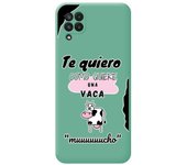 Funda Silicona Líquida Verde para Samsung Galaxy A22 4G / M22 diseño Vaca Dibujos