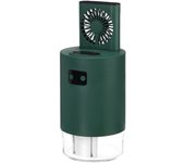 Mini humidificador remoto recargable por USB con ventilador de refrigeración de verano portátil de 1000 ml (verde)