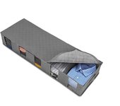 Clothing Storage Bag Foldable Underbed Organizing Large Adjustable Compartment Storage Bag for Blanket Shoes Sweaters Toys