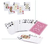 Fournier Baraja de poker de 55 cartas Índices o números grandes Presentada en celofán Reverso aleatorio rojo o azul Casino Ideal para jugar a la canasta poquer  solitarios
